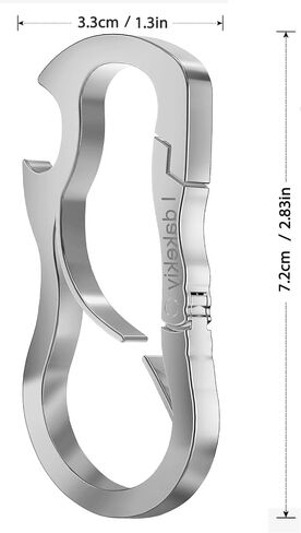 Idakekiy Dual Carabiner Keychain Mutil Tool with Key Chain Bottle Opener for Keys in Saudi Arabia