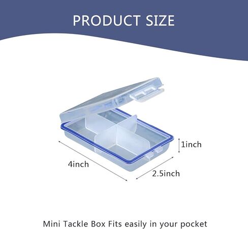 4 قطع منظم صندوق الأدوات، صندوق معدات صيد صغير، صناديق معالجة لتخزين الصيد متعدد الاستخدامات، منظمات صندوق الأدوات والتخزين مع فواصل، لربط الذباب والطعم in Kuwait