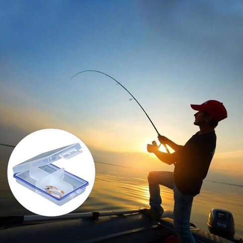 4 قطع منظم صندوق الأدوات، صندوق معدات صيد صغير، صناديق معالجة لتخزين الصيد متعدد الاستخدامات، منظمات صندوق الأدوات والتخزين مع فواصل، لربط الذباب والطعم in Kuwait