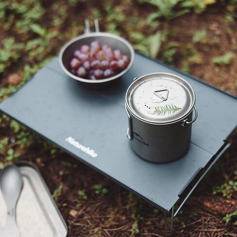 كوب مج تيتانيوم محمول سعة 650 مل من Naturehike، وعاء طهي تيتانيوم خفيف الوزن لحقيبة الظهر مع غطاء للتخييم في الهواء الطلق والمشي لمسافات طويلة in Saudi Arabia