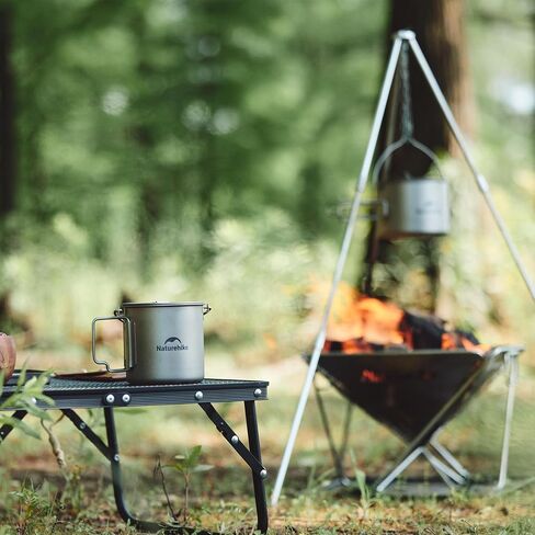 كوب مج تيتانيوم محمول سعة 650 مل من Naturehike، وعاء طهي تيتانيوم خفيف الوزن لحقيبة الظهر مع غطاء للتخييم في الهواء الطلق والمشي لمسافات طويلة in Saudi Arabia