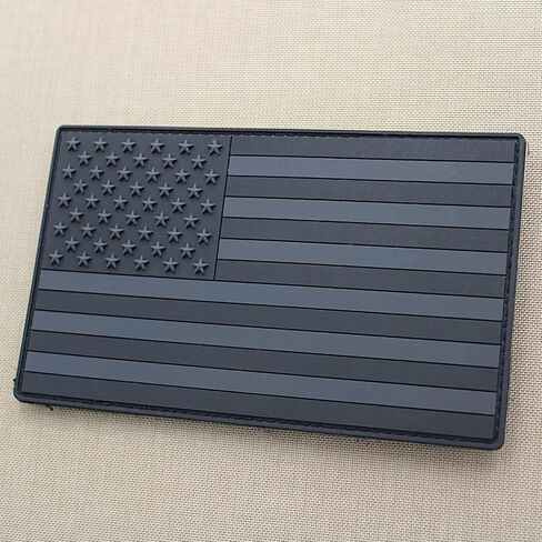 Jumbo 5x3 America Flag Blackout USA PVC Rubber Morale Tactical Patch in Saudi Arabia