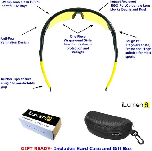 BEST Shooting Glasses UV Blacklight Yellow Vision Safety Eye protection in Kuwait