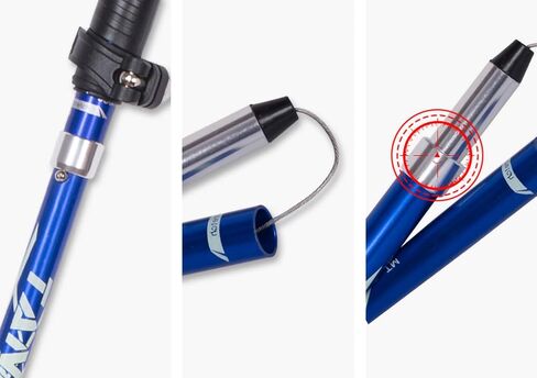Upgrade Trekking Pole,Ultralight Aluminium Alloy Foldable, Anti Shock Walking/Camping （1 Pack，Light Blue） in Kuwait