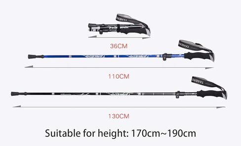 Upgrade Trekking Pole,Ultralight Aluminium Alloy Foldable, Anti Shock Walking/Camping （1 Pack，Light Blue） in Kuwait
