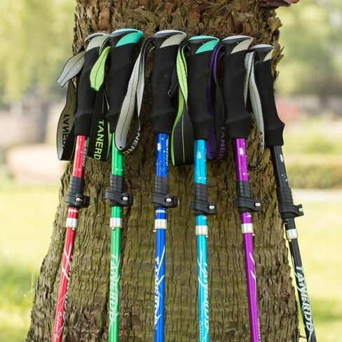 Upgrade Trekking Pole,Ultralight Aluminium Alloy Foldable, Anti Shock Walking/Camping （1 Pack，Light Blue） in Kuwait