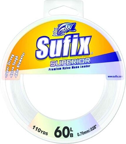 Sufix Superior Leader 110-Yards Leader Wheel Fishing Line (Clear, 60-Pound) in Saudi Arabia