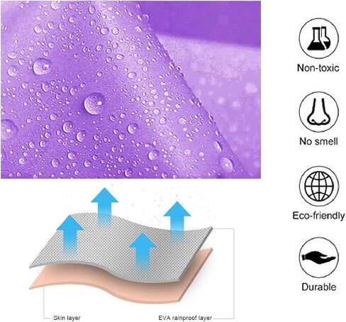 Reusable Rain Ponchos for Kids(Height:110cm-150cm), 2 Pcs Raincoats with Hood and Sleeves for Boys and Girls in Saudi Arabia