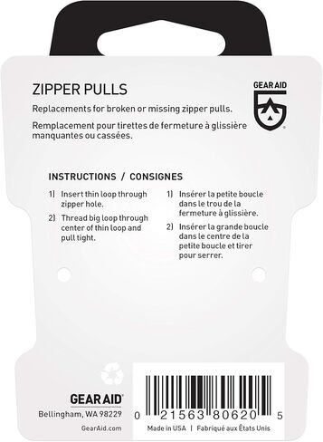 GEAR AID Zipper Pulls for Jackets, Tents, Backpacks and Luggage in Kuwait