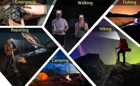 Headlamp Rechargeable, High Lumen LED Headlamps,COB 230° Wide Beam Headlamps, Waterproof Head Light with Motion Sensor, 5 Light Mode, Camping Essentials(1-Pack) in Saudi Arabia