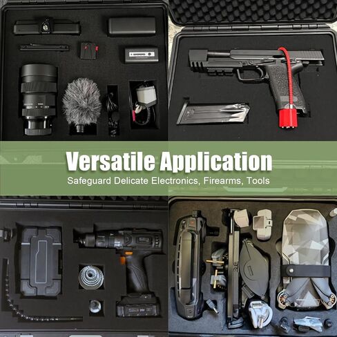 4 عبوات من حشوات الفوم بيك آند نتف - 16 × 12 × 2 بوصة من إسفنج علبة المسدس، وأوراق إسفنجية لتعبئة الظل للحرف اليدوية، وبطانة سوداء من البولي يوريثين، مكعبات مكعبات إدراج منظم تخزين صندوق الألعاب in Kuwait