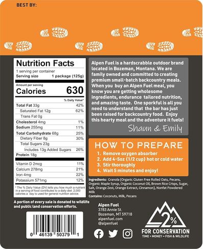 Alpen Fuel Granola (Variety Pack) - Gluten Free - Vegetarian - Just Add Water - Incredible Taste - High Calorie - Endurance Nutrition - Backpacking and Camping Food in Saudi Arabia