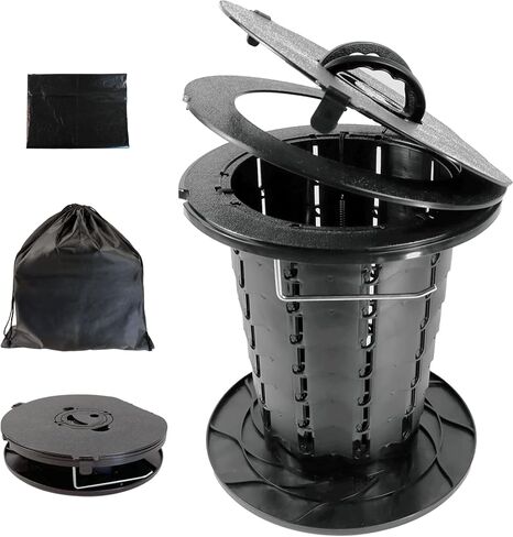 مرحاض محمول للتخييم، مرحاض التخييم محمول يصل وزنه إلى 330 رطلاً. مرحاض تخييم قابل للطي بارتفاع قابل للتعديل، نونية محمولة لحالات الطوارئ، والمربيات المرورية، والتخييم، والقارب. لا يوجد إصدار خفيف. in Kuwait