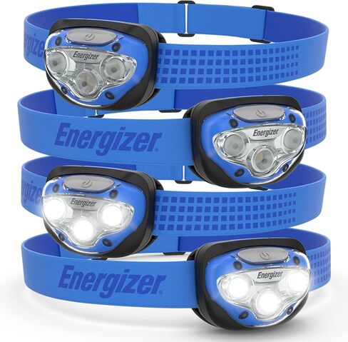 مصابيح أمامية LED من إنرجايزر برو (4 عبوات)، مصابيح أمامية مقاومة للماء IPX4، إضاءة رأس عالية الأداء للاستخدام في الهواء الطلق، والتخييم، والجري، والعواصف، والبقاء على قيد الحياة، (البطاريات متضمنة) in Kuwait