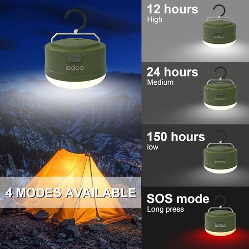 3000mAh 2000LM Rechargeable Camping Light , Warm/White/Nature/SOS 4Modes Brightness Stepless Adjust Camping Lantern Rechargeable Tent Light for Power Failure Emergency Survival Kits (1) in Saudi Arabia