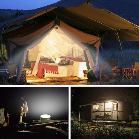 3000mAh 2000LM Rechargeable Camping Light , Warm/White/Nature/SOS 4Modes Brightness Stepless Adjust Camping Lantern Rechargeable Tent Light for Power Failure Emergency Survival Kits (1) in Saudi Arabia