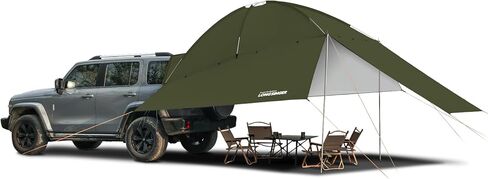 Car Tent Universal SUV Tailgate Awning for Hatchback Van UPF 50+ Large Capacity Camping Accessories(Military Green) in Saudi Arabia