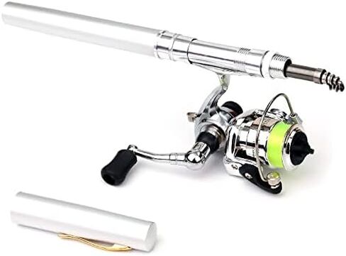 Tidyard Pocket Collapsible Fishing Rod Reel Combo Mini Pen Fishing Pole Kit Telescopic Fishing Rod Reel Combo Kit in Saudi Arabia