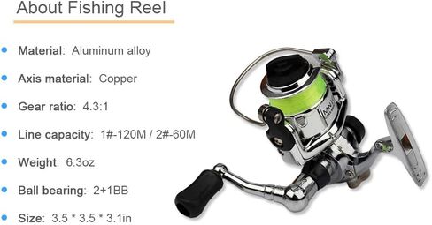 Tidyard Pocket Collapsible Fishing Rod Reel Combo Mini Pen Fishing Pole Kit Telescopic Fishing Rod Reel Combo Kit in Saudi Arabia