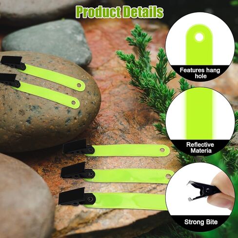 30PCS Reflective Trail Markers with Clips,Night-n-Day Trail Marking Tacks,Tree Trail Markers for Hiking or Tree-Stand Hunting Outdoor in Kuwait