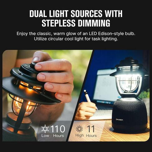 OLIGHT Olantern Music Rechargeable Camping Lantern Lamp with Bluetooth Speakers, 300 Lumens 360 Degree Visibility, TWS Mode, Waterproof Portable LED Tent Flashlight, for Camping, Hiking (Camouflage) in Saudi Arabia