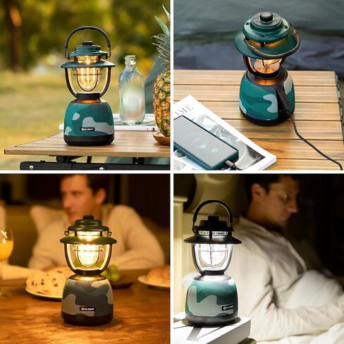 مصباح فانوس للتخييم قابل لإعادة الشحن من OLIGHT Olantern Music مع مكبرات صوت بلوتوث، رؤية 300 لومن 360 درجة، وضع TWS، مصباح يدوي LED محمول مقاوم للماء، للتخييم والمشي لمسافات طويلة والطوارئ in Kuwait