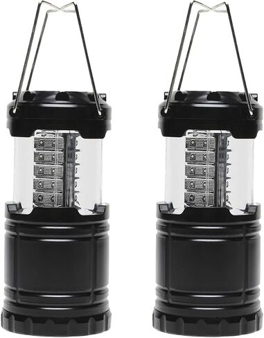 Battery Powered Camping Lantern ( 2 Pack )- 30 LED Hanging Lamp Lights | Waterproof Collapsible Lantern Flashlight for Tent Lights, Power Outages, Hurricane Emergency, Hiking in Saudi Arabia