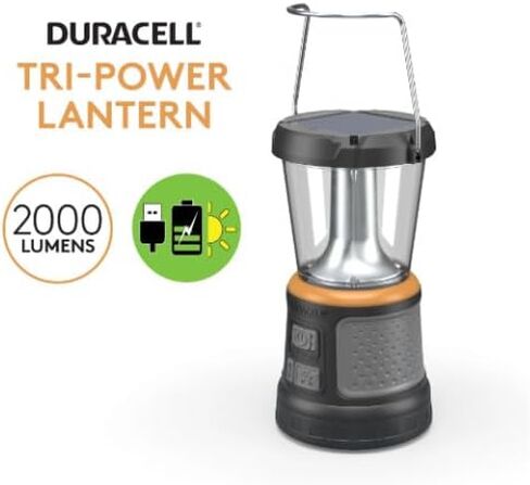 دوراسيل - مصباح يدوي LED بقوة 2000 لومن مع إضاءة 360 درجة و180 درجة للتخييم وصيد الأسماك والاستخدام في حالات الطوارئ، 6 أوضاع إضاءة و3 مصادر طاقة متاحة للشحن، 1654528 in Saudi Arabia