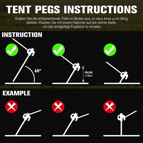 14 Pack Heavy Duty Outdoor Camping Tent Pegs, Aluminum Tent Pegs, Rust and Corrosion Resistant, Suitable for Garden, Camping, Outdoor Hiking, Fishing and Camping Tents. in Saudi Arabia