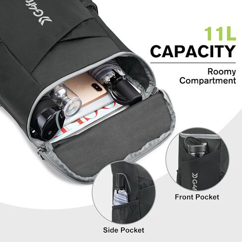 G4Free 11L Hiking Backpack Small Ultra light Packable Backpack Travel Bag for Women Men Casual Outdoor Camping Daypack (Black) in Kuwait