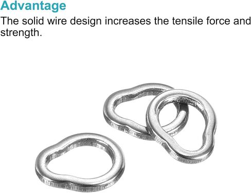 PATIKIL Fishing Split Rings, Stainless Steel Solid Ring Lure Connector for Saltwater Freshwater in Saudi Arabia