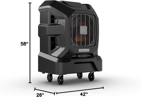 Portacool Apex 500 (PACA05001A1) – Wi-Fi Enabled High Velocity Portable Evaporative Cooler for 500 sq. ft. with up to 55-foot Reach, Oscillating Louvers, Programable, 13 Gallon Reservoir, Variable Spd in Kuwait