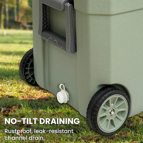 Ice Chest Box Cooler Insulated Portable with Heavy Duty Wheels Keeps Ice for up to 5 Days in Saudi Arabia