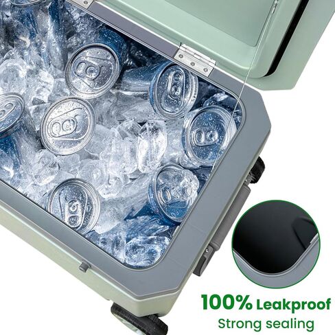 Ice Chest Box Cooler Insulated Portable with Heavy Duty Wheels Keeps Ice for up to 5 Days in Saudi Arabia