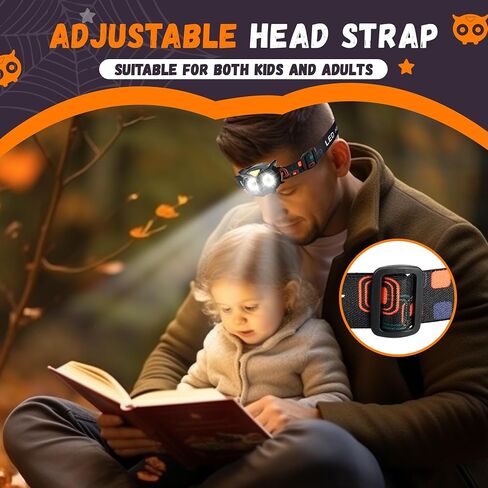 LED Headlamp, Owl Headlight for Kids Leightweight, COB Head Lamp, 4 Modes Battery Powered Head Lights for Boys, Girls, Adults, Gifts for Birthday, Party, Christmas in Saudi Arabia