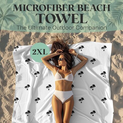Microfiber Beach Towel, Extra-Large Beach Towels, Quick-Dry and Absorbent Beach Towels Oversized, Sand Resistant Beach Towels, Travel Towel with Carry Bag, Multicolor Paint Brushes, 74"x74" in Saudi Arabia
