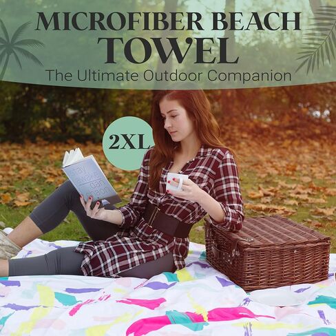 Microfiber Beach Towel, Extra-Large Beach Towels, Quick-Dry and Absorbent Beach Towels Oversized, Sand Resistant Beach Towels, Travel Towel with Carry Bag, Multicolor Paint Brushes, 74"x74" in Saudi Arabia