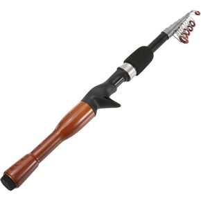 PATIKIL Telescopic Fishing Rod, Fiberglass Portable Fishing Pole Collapsible Fishing Gear for Travel Saltwater Freshwater