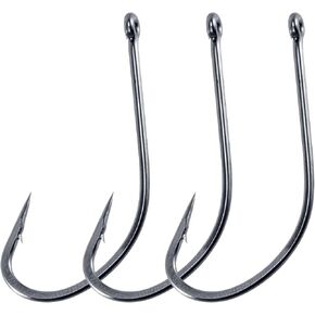 Dr.Fish 100 Pack Fly Hooks Streamer Fly Tying Hook Stinger Hook Wide Gap, Offset Bass Fly Saltwater Fly Hooks Wooly Bugger Clouser Minnow Fly in Kuwait