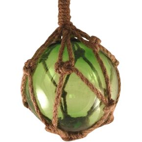 4'' Green Glass Fishing Float - Nautical - SUN CATCHER