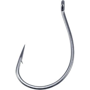Dr.Fish 100 Pack Drop Shot Hook Wacky Hooks High Carbon Steel Hook Bass Fishing Hooks Black Nickel Barbed Hook for Drop Shot Rig Freshwater Fishing
