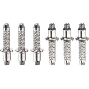 6 Pack Trekking Poles Carbide Tips - Aluminum Alloy Walking Hiking Pole Tip Parts for Trekking Poles Outdoor Camping (10mm, Silver)