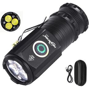 Outdoor camping Mini LED flashlight Type-C usb rechargeable powerful torch 5000 lumens floodlight 5 light mode Barbecue lamp working lamp Applicable EDC travel by walking Emergency Tactical Flashlight