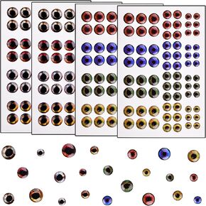 Fishing Lure Eyes Lifelike Bionic Fishing Eyes Fly Tying Materials for DIY Fishing Lure Making Fly Fishing Accessories Realistic Fish Eyes
