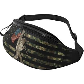 retro abstract 80s 90s colorful geometric shapes animal print Fashion casual fanny pack waist bag men women adjustable belt waist bag for travel hiking cycling running festival carnival