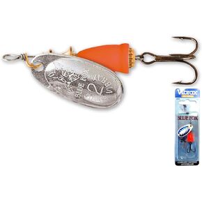 Blue Fox Classic Vibrax 04 Painted 3/8 (Silver/Fluor Red , Size- 2.88)