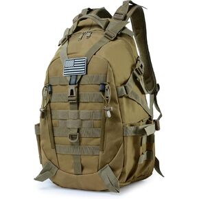 Tactical Backpack 25L Military Molle Bag Army backpack with Bottle Holder Hiking Daypacks for Camping Trekking Cycling Hunting(army green