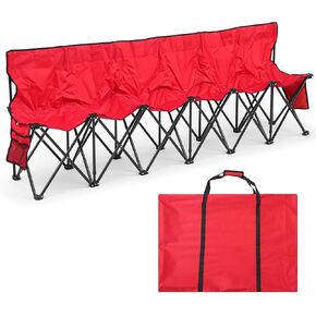 Folding Soccer Bench Chair Portable Team Sports Sideline Bench for Football Camp Travel Events Outdoor Seating with Storage Bag