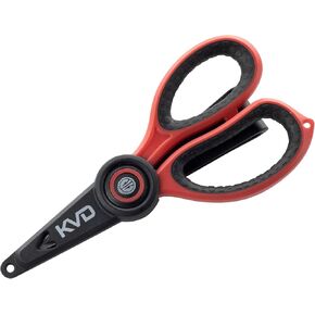 Strike King (BS55KVD) KVD Braid Scissors, 5.5", Red, Stainless Steel Construction