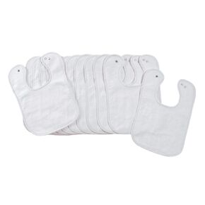 Environments Dozen White Bibs with Snaps (Item # 900521)